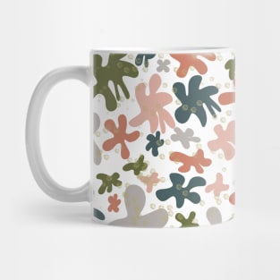 Floral Doodles on White Mug